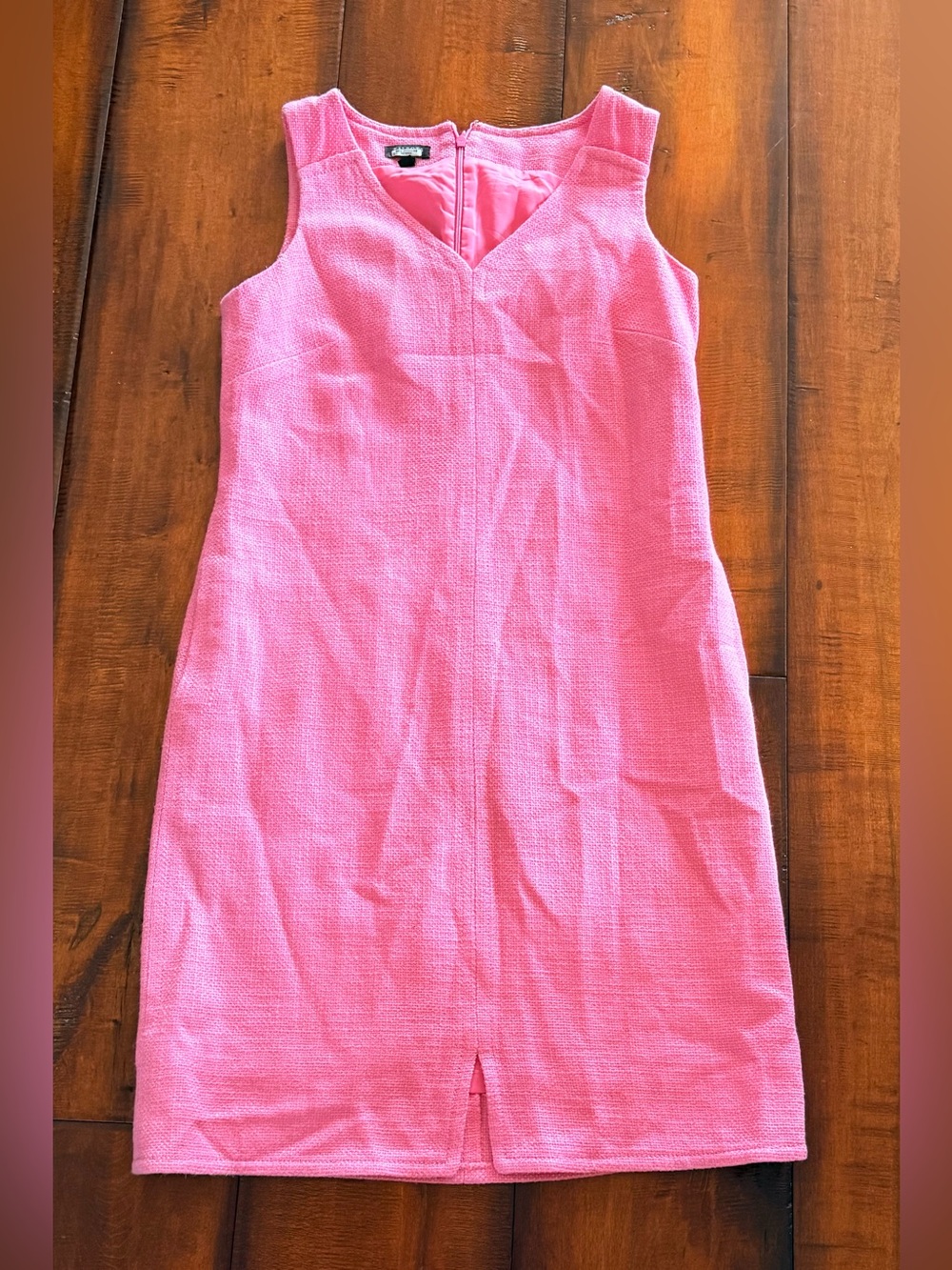 Talbots Pink Sleeveless V-Neck Mini Shift Dress